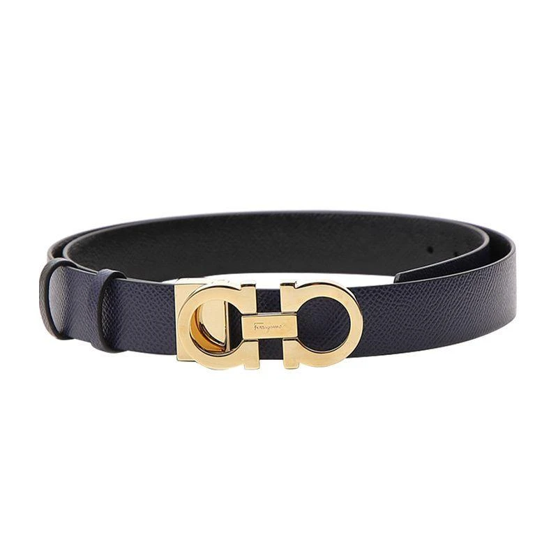 商品Salvatore Ferragamo|Salvatore Ferragamo 菲拉格慕 女士深蓝色皮革腰带 23-A565-674552,价格¥4151,第1张图片详细描述