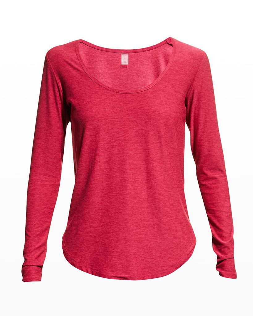 商品Beyond yoga|Scooped Long-Sleeve Pullover Top,价格¥359,第4张图片详细描述