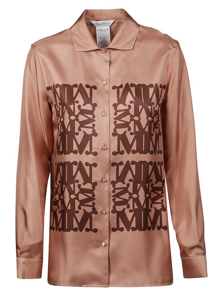 商品Max Mara|Max Mara Logo Printed Buttoned Shirt,价格¥2047,第1张图片