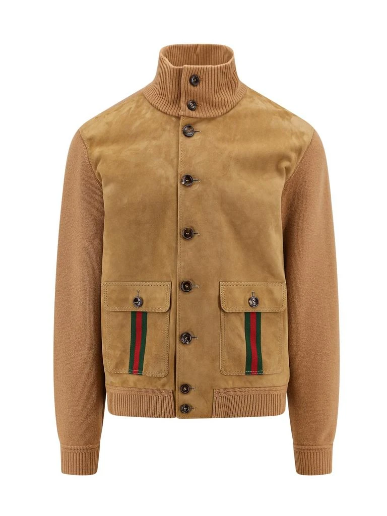 商品Gucci|Gucci Panelled Button-Up Jacket,价格¥23549,第1张图片