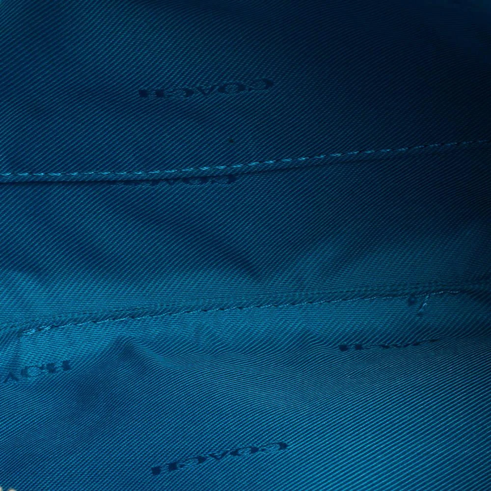 Coach Teal Blue Leather Crosby Double Zip Crossbody Bag 商品