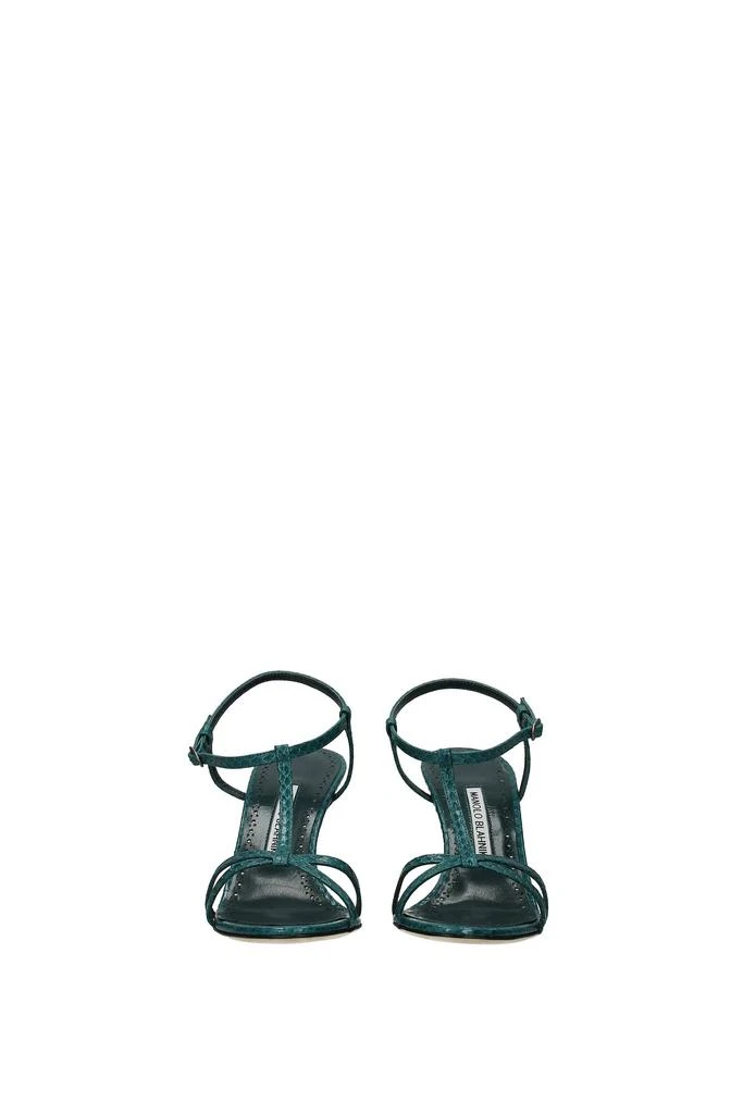 商品Manolo Blahnik|Sandals Leather Snake Green Turquoise,价�格¥3349,第3张图片详细描述