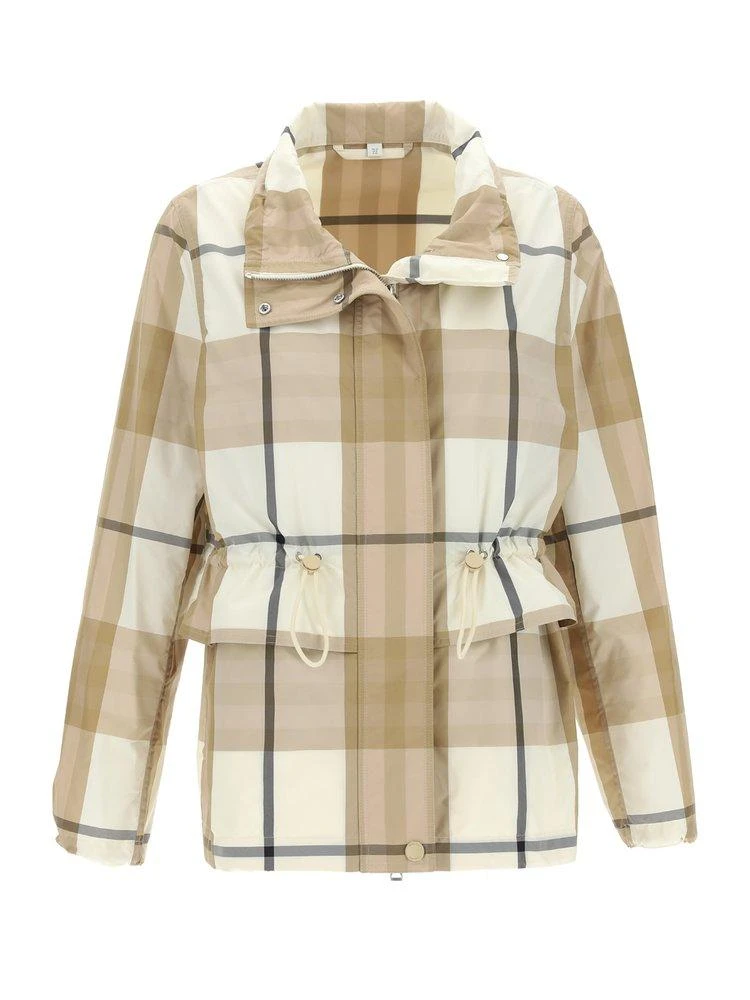 商品Burberry|Burberry Checked Drawstring-Waist Jacket,价格¥5661,第1张图片