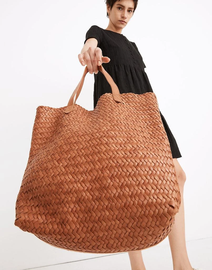 商品Madewell|The Medium Transport Tote: Woven Leather Edition,价格¥1069,第4张图片详细描述