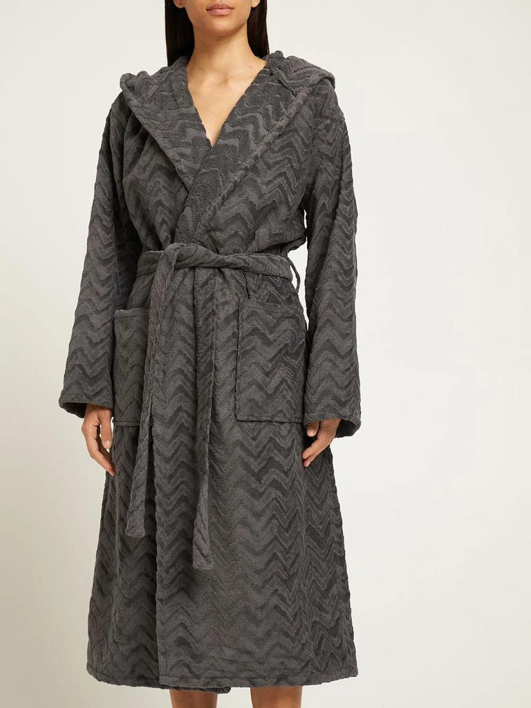商品MISSONI HOME COLLECTION|Rex Hooded Cotton Bathrobe,价格¥3541,第2张图片详细描述