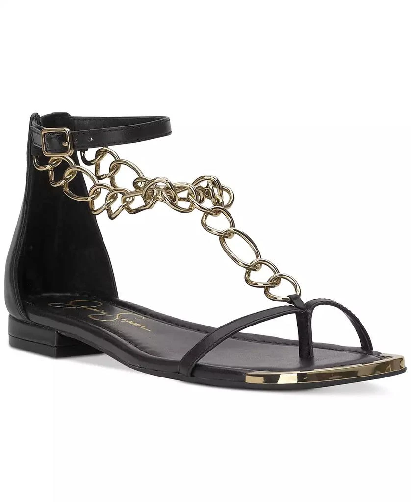 商品Jessica Simpson|Women's Edgey Chain-Trim Flat Sandals,价格¥327,第1张图片