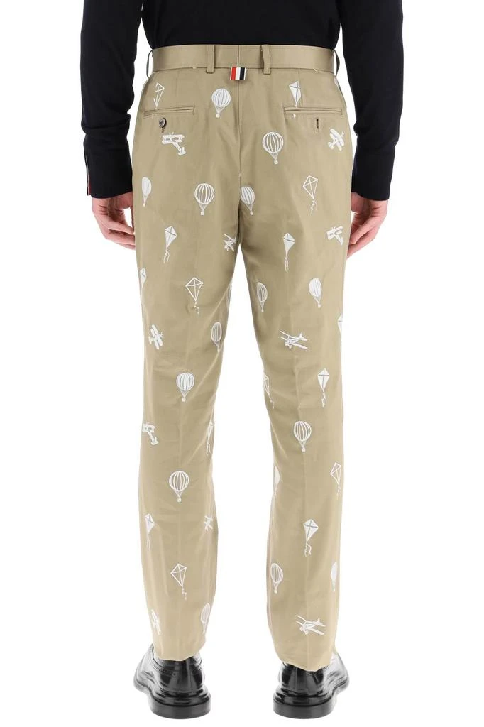 商品Thom Browne|Thom browne embroidered chino pants,价格¥6257,第3张图片详细描述