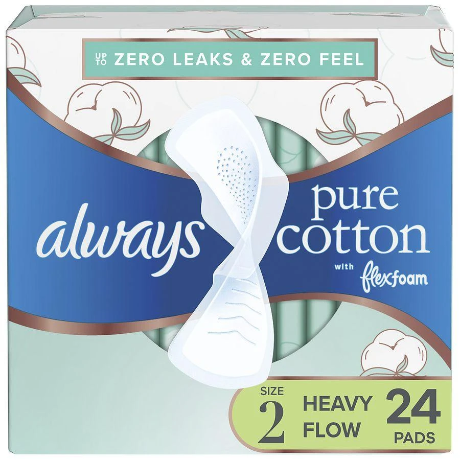 商品Always|Pads with FlexFoam, with wings No scent, Size 2, Heavy Absorbency,价格¥97,第1张图片详细描述