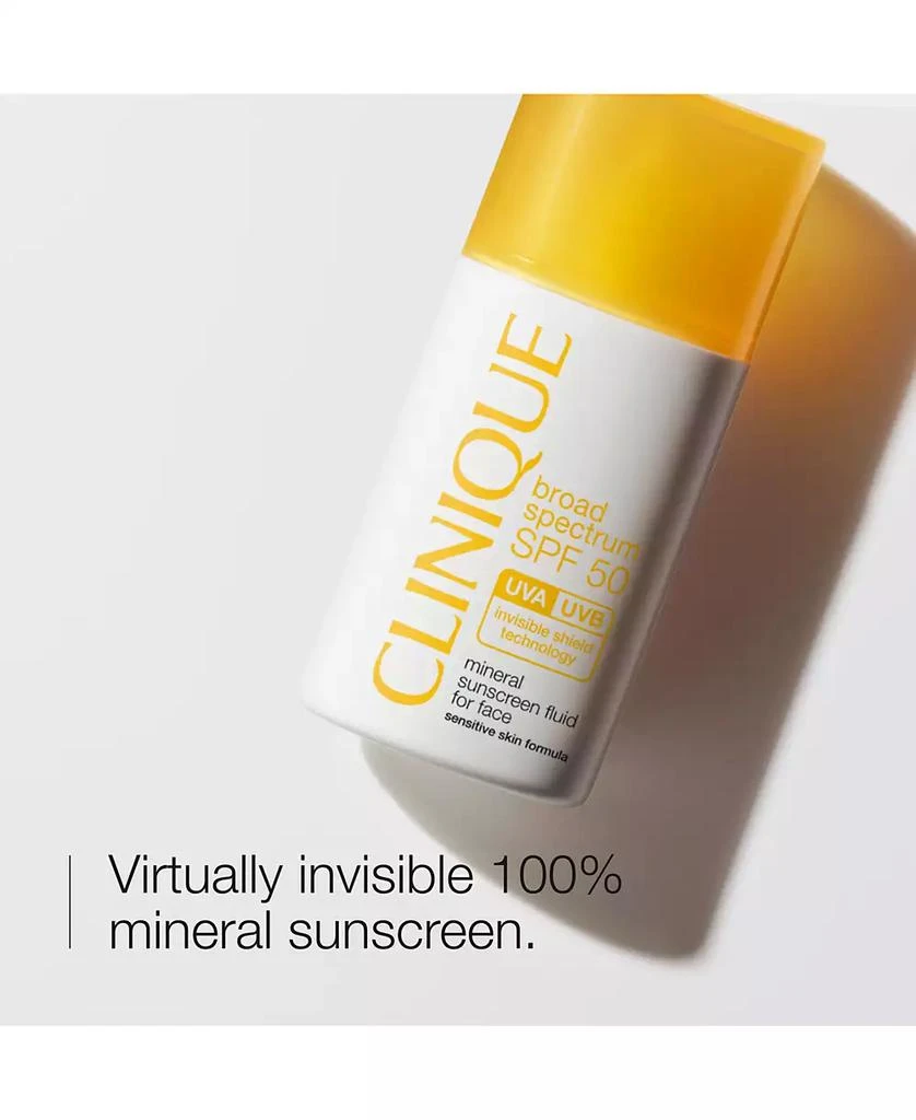 商品Clinique|Broad Spectrum SPF 50 Mineral Sunscreen Fluid For Face, 1 oz.,价格¥275,第2张图片详细描述