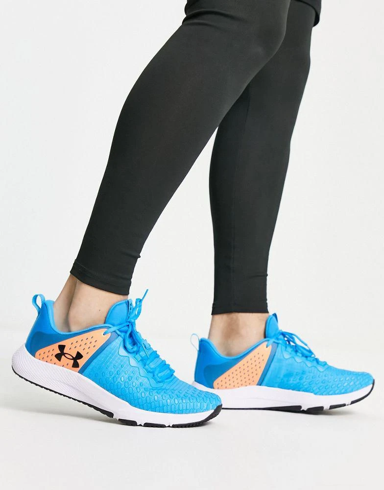 商品Under Armour|Under Armour Training Charged Engage 2 trainers in light blue,价格¥579,第4张图片详细描述