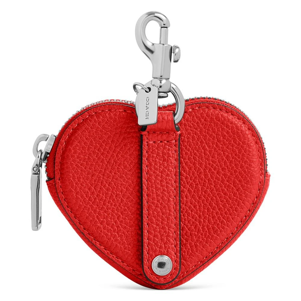 商品Coach|Pebbled Leather Heart Coin Purse,价格¥699,第2张图片详细描述
