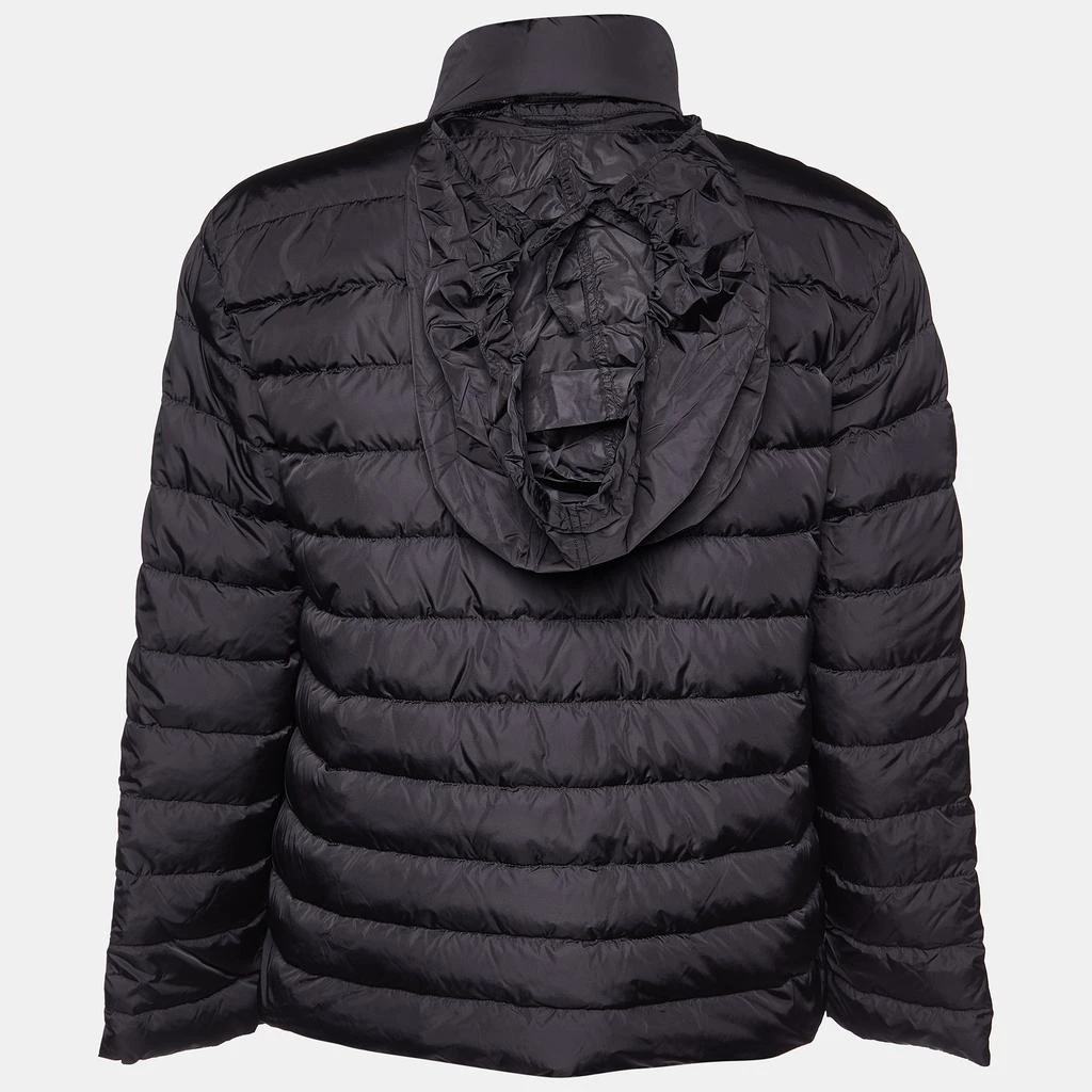 商品[二手商品] Versace|Versace Black Logo Print Down Quilted Zip Up Jacket XXL,价格¥6034,第2张图片详细描述