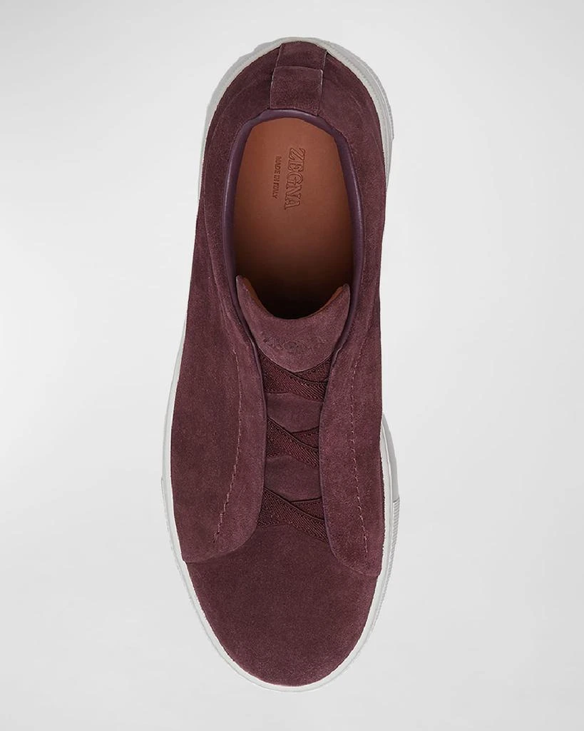 商品Zegna|Men's Triple Stitch Suede Sneakers,价格¥6483,第5张图片详细描述