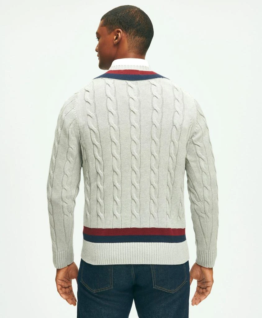 商品Brooks Brothers|Vintage-Inspired Tennis V-Neck Sweater in Supima® Cotton,价格¥853,第3张图片详细描述