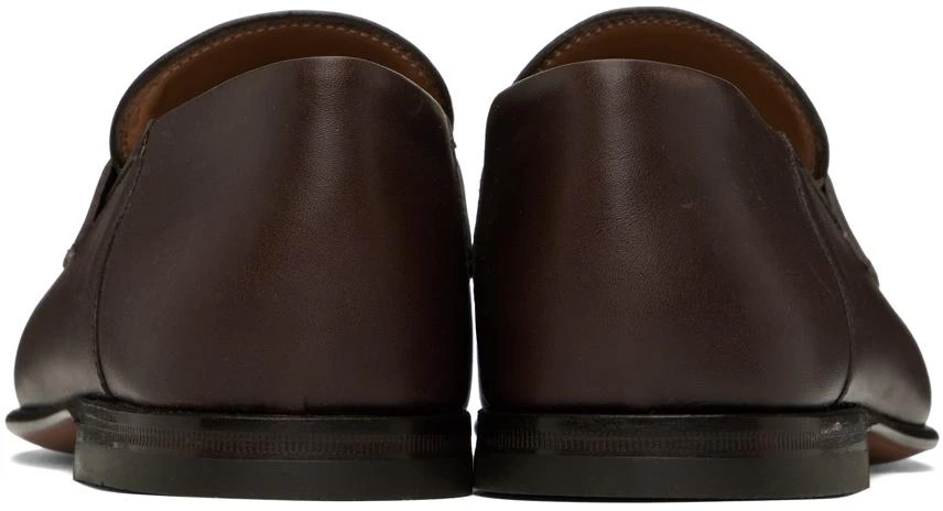 商品Salvatore Ferragamo|Brown Gancini Loafers,价格¥4732,第2张图片详细描述