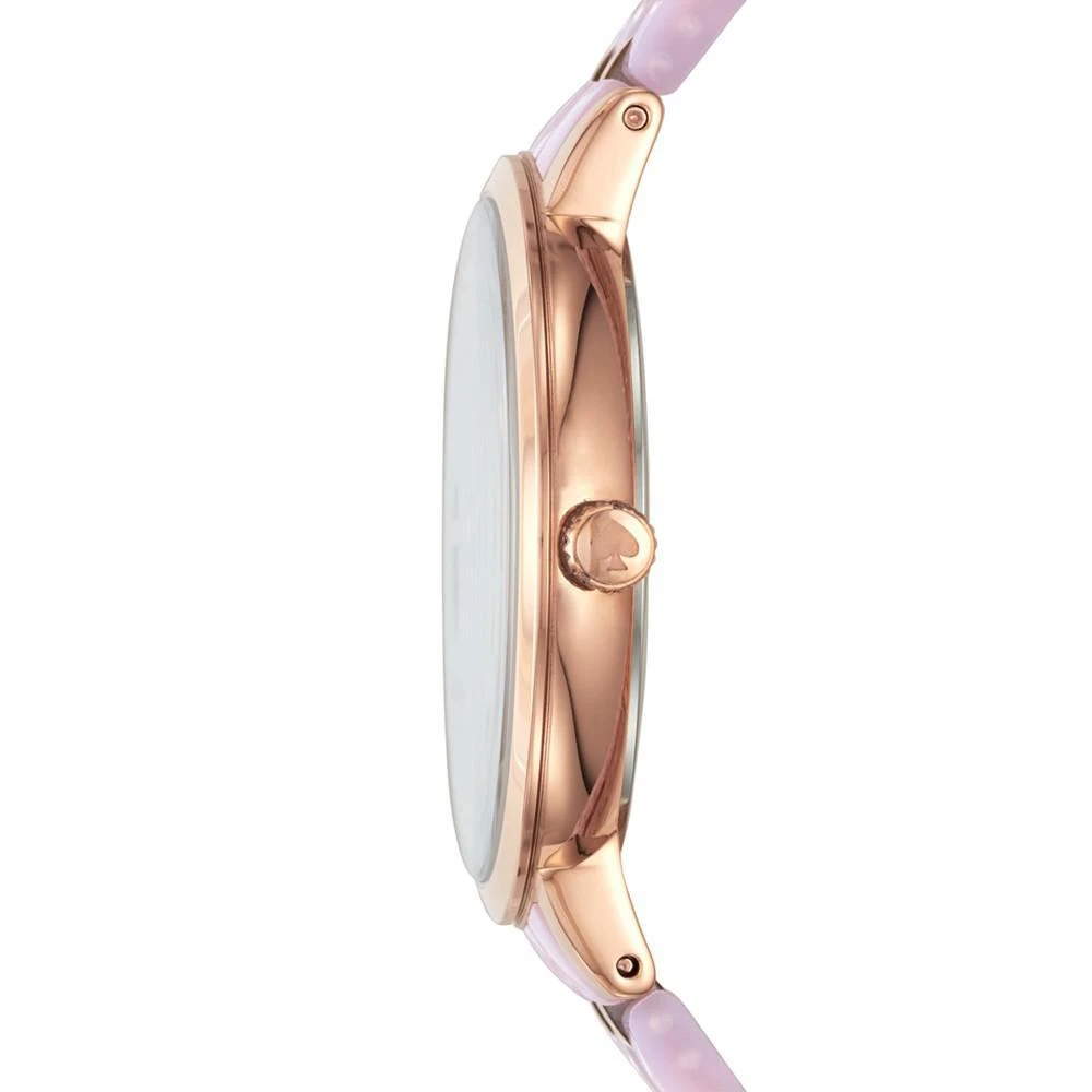 商品Kate Spade|Women's Monterey Rose Gold-Tone Stainless Steel and Blush Pink Acetate Bracelet Watch 38mm KSW1264,价格¥1040,第2张图片详细描述