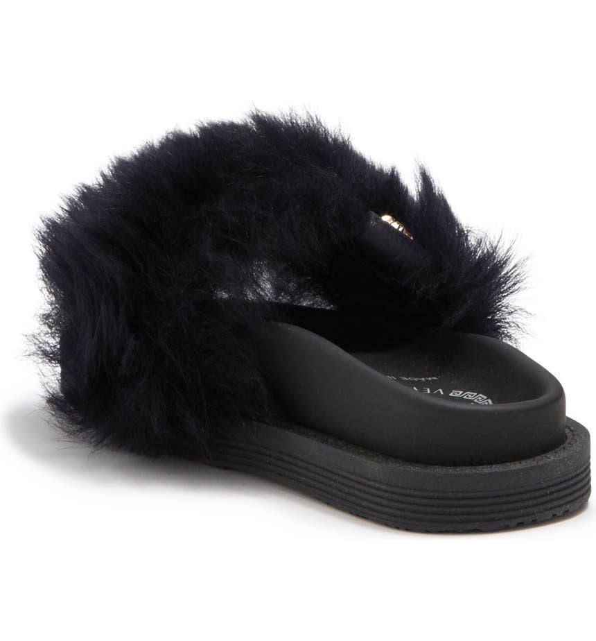 商品Versace|Faux Fur Slide Sandal,价格¥1840,第4张图片详细描述