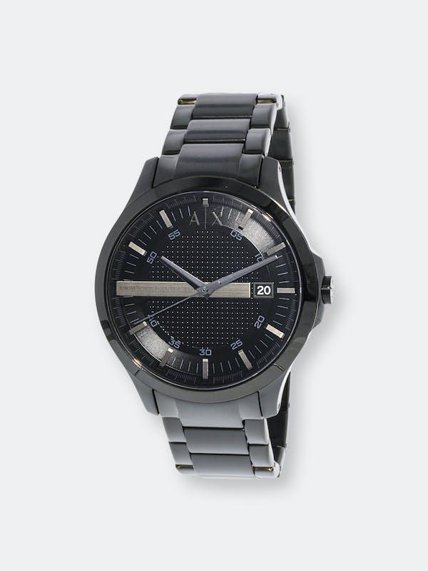 Armani Exchange Men's Hampton AX2104 Black Stainless-Steel Japanese Quartz Dress Watch ONE SIZE商品第1张图片规格展示