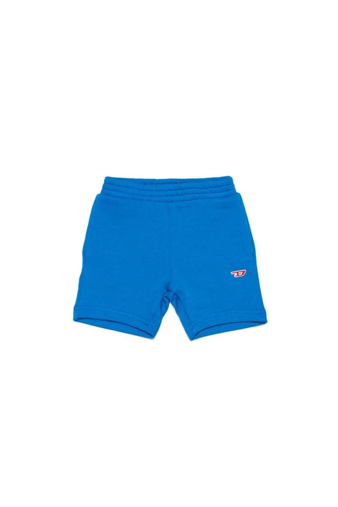 商品Diesel|Pretb Shorts  Blue Fleece Shorts With D Logo,价格¥471,第1张图片