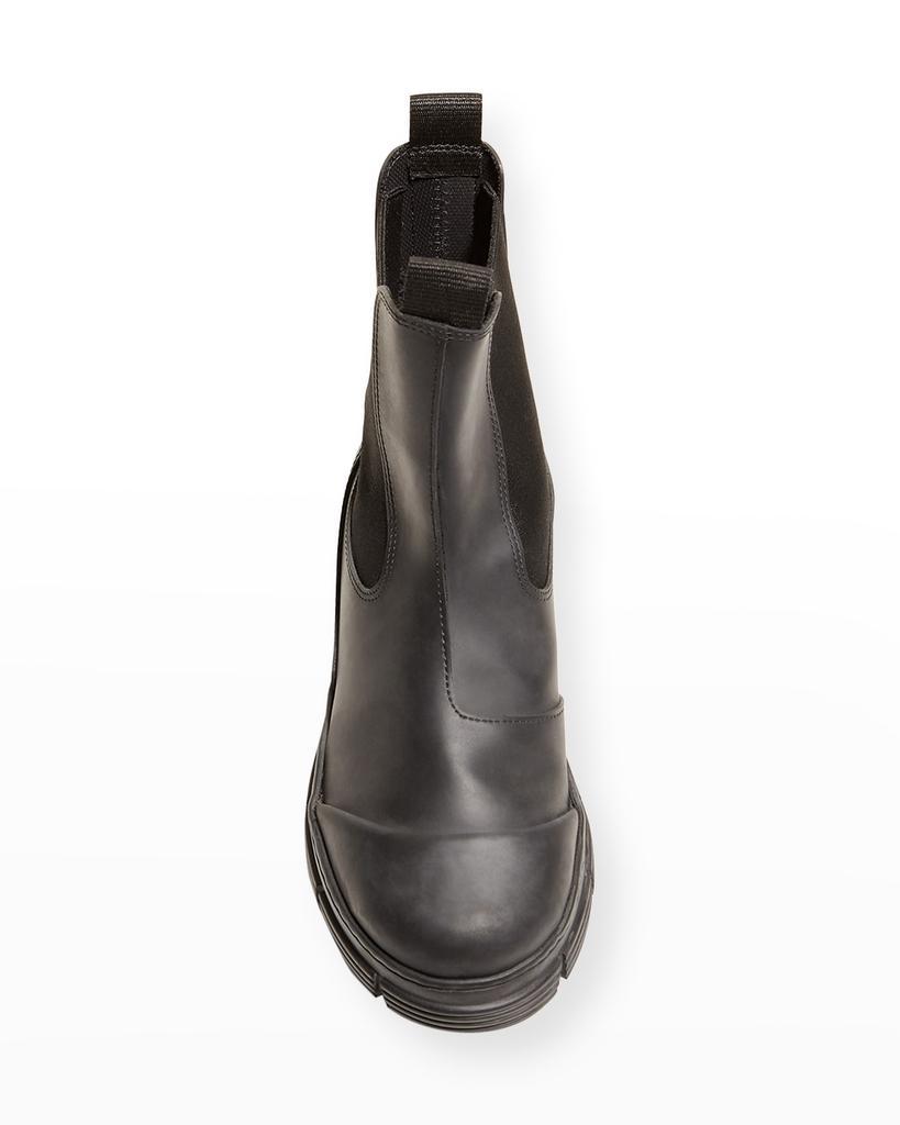 商品Ganni|City Leather Lug-Sole Chelsea Booties,价格¥1842,第7张图片详细描述