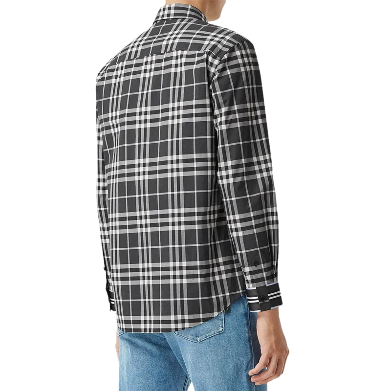 BURBERRY 男士灰色格子衬衫 8029879 商品