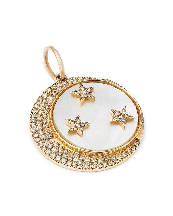 商品Nina Gilin|14K Yellow Gold Night Sky Diamond & Mother of Pearl Pendant,价格¥13613,第2张图片详细描述