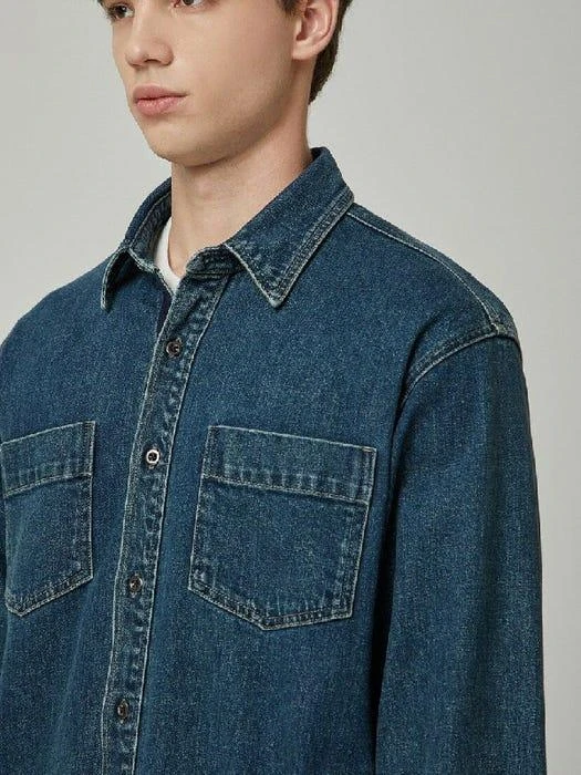 商品CUSTOMELLOW|Raymond 4 Pockets Denim Over Shirt,价格¥2378,第4张图片详细描述