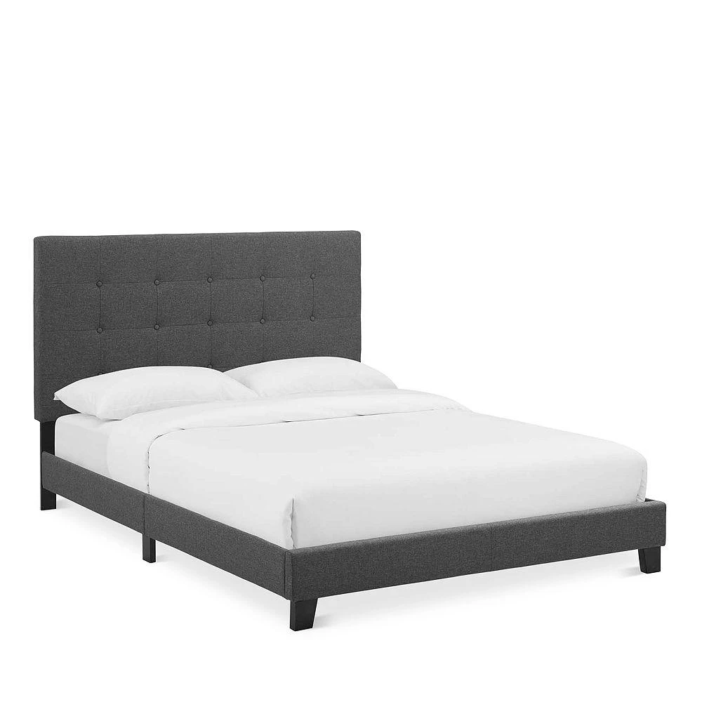 商品Modway|Melanie Tufted Button Upholstered Fabric Platform Bed Collection,价格¥2148,第1张图片详细描述