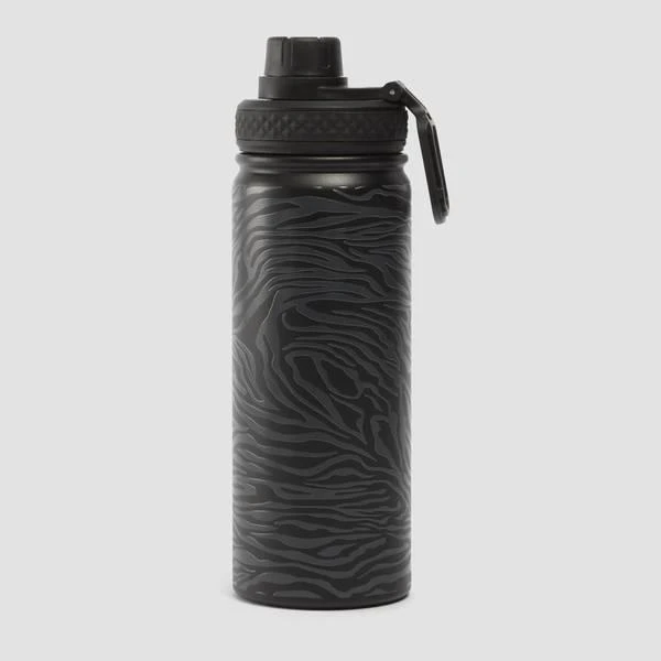 商品Myprotein|MP Zebra Printed Metal Water Bottle - Black/Graphite - 500ml,价格¥307,第2张图片详细描述