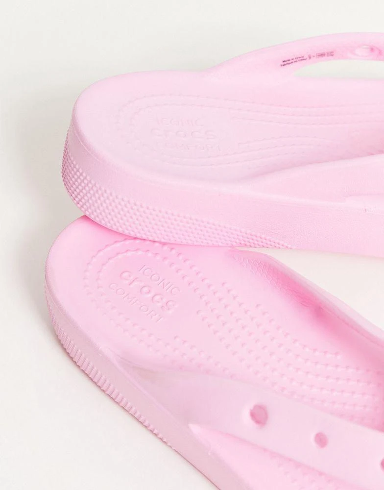 商品Crocs|Crocs platform flip flops in flamingo,价格¥434,第3张图片详细描述