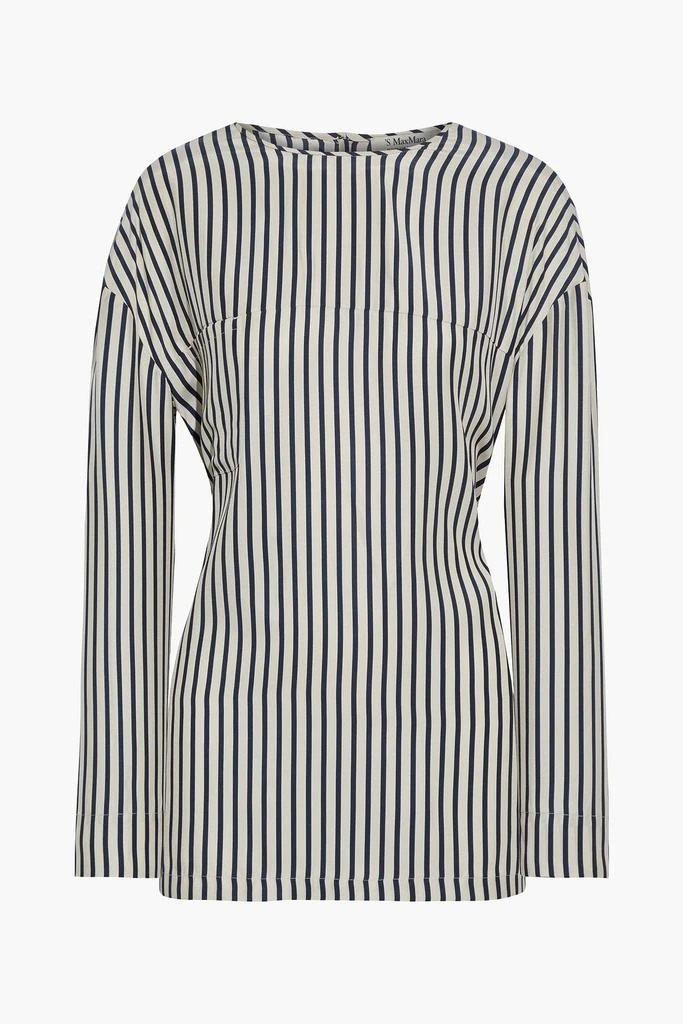 商品Max Mara|Manisa striped silk crepe de chine top,价格¥1461,第3张图片详细描述