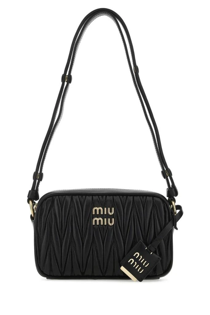 商品Miu Miu|Miu Miu Matelassé Logo-Plaque Shoulder Bag,价格¥13227,第1张图片