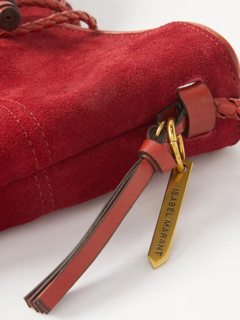 Tyag medium leather-trim suede shoulder bag 商品
