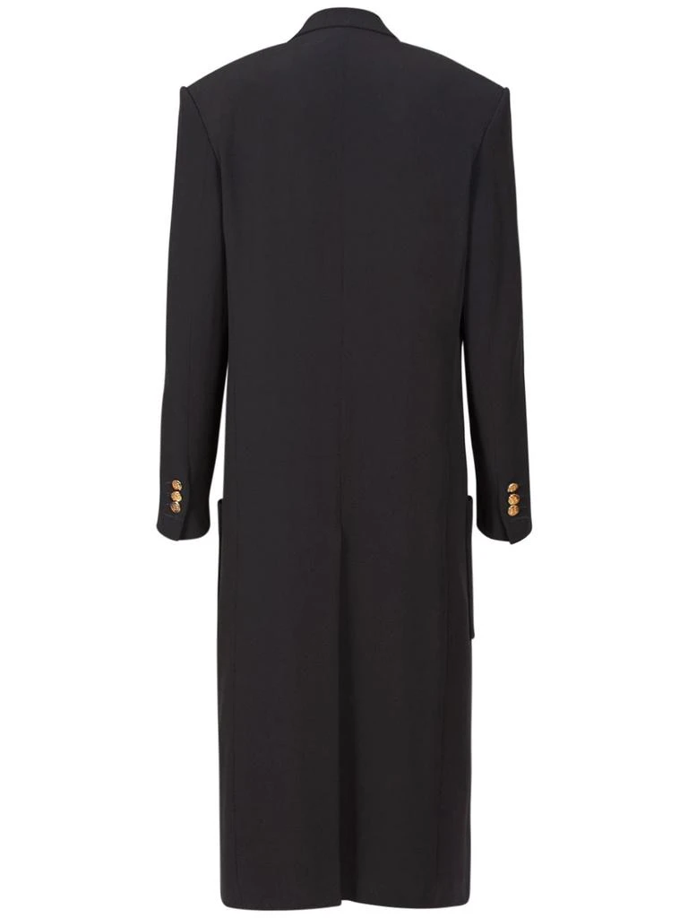 商品Balmain|Long Viscose Crepe Coat W/ Badge,价格¥17423,第4张图片详细描述