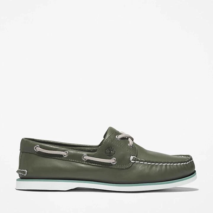 商品Timberland|Timberland® 2-Eye Classic Boat Shoe for Men in Dark Green,价格¥1106,第1张图片