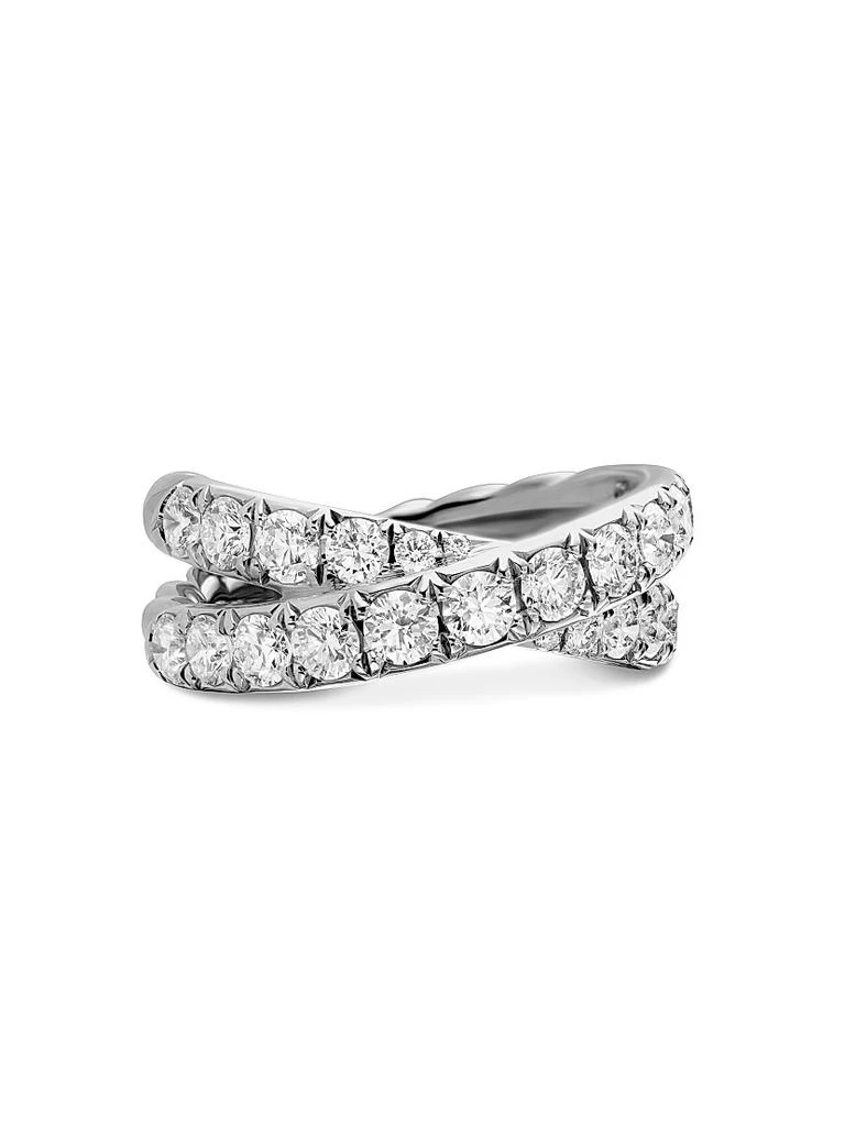 商品David Yurman|DY Crossover Band Ring in Platinum,价格¥53257,第1张图片
