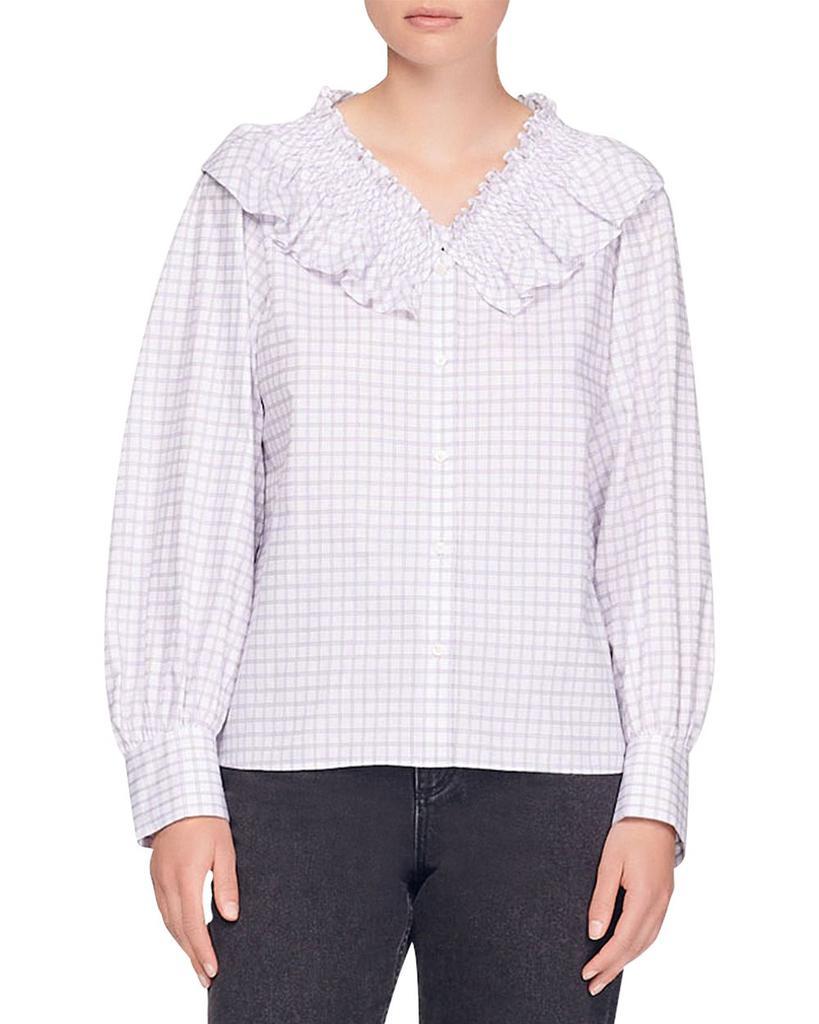 商品Sandro|Devie Checkered Shirt,价格¥1046,第1张图片