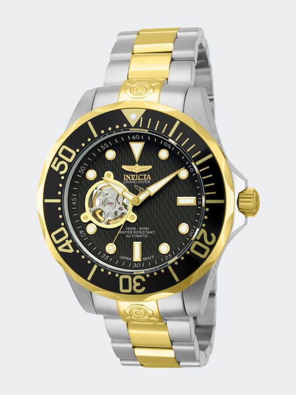 Mens 13705 Gold Stainless Steel Automatic Formal Watch商品第1张图片规格展示