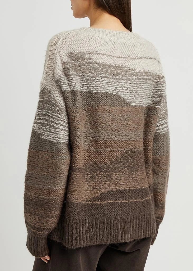 商品Acne Studios|Brown intarsia textured-knit jumper,价格¥1352,第3张图片详细描述