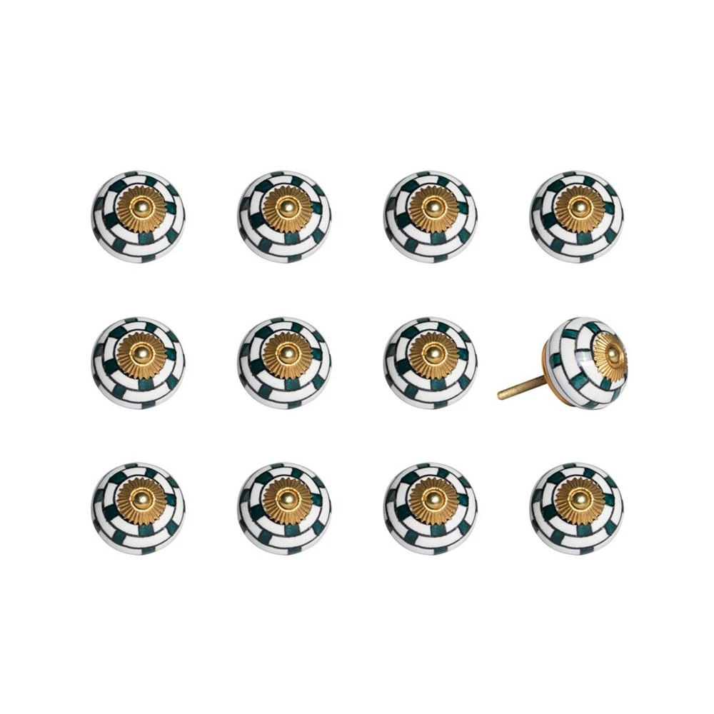 商品KNOB-IT|Handpainted Ceramic Knob Set of 12,价格¥469,第1张图片