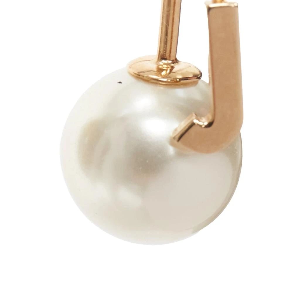 商品[二手商品] Dior|Christian  Tribale Gold J Letter Faux Pearl Dangling Pin Earring,价格¥2627,第5张图片详细描述