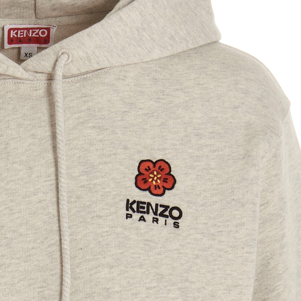 KENZO 女士灰色海棠花连帽卫衣 FC62SW0154MF-93商品第3张图片规格展示