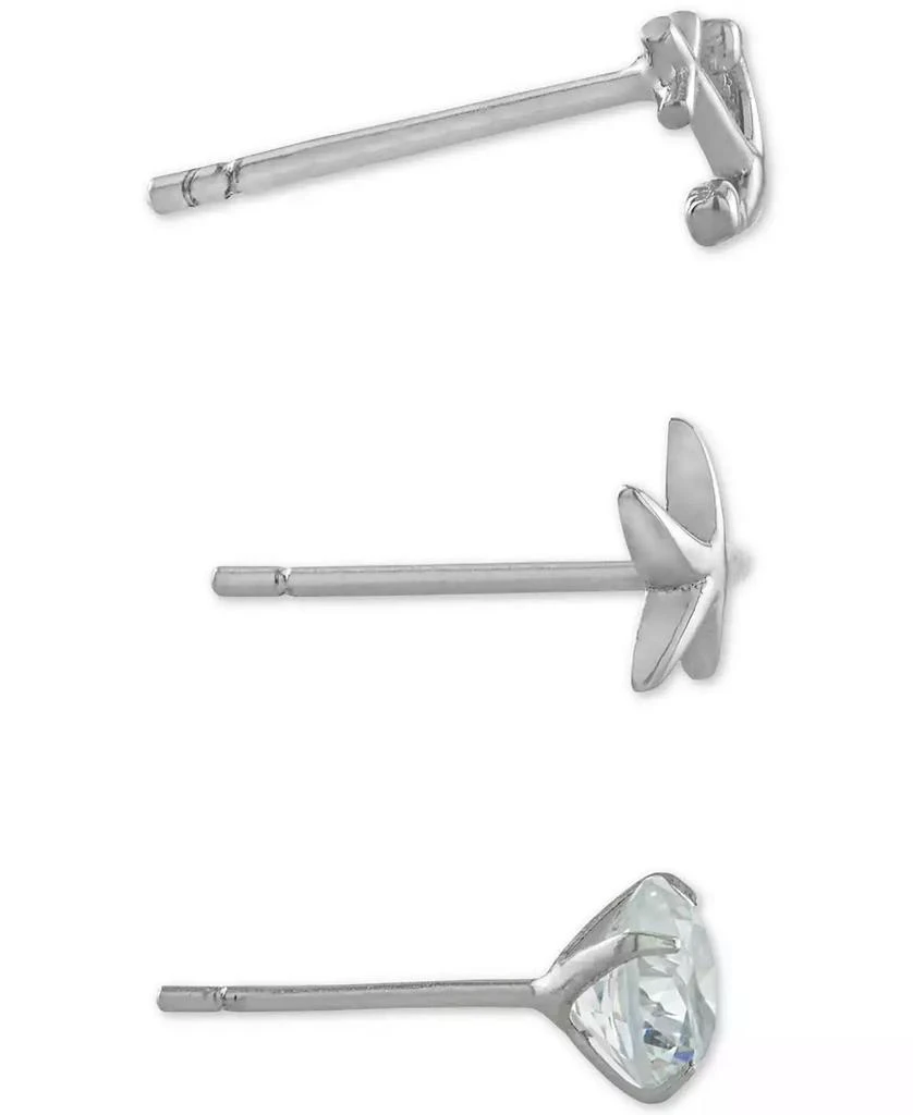 商品Giani Bernini|3-Pc. Set Cubic Zirconia Nautical-Themed Stud Earrings in Sterling Silver, Created for Macy's,价格¥143,第3张图片详细描述