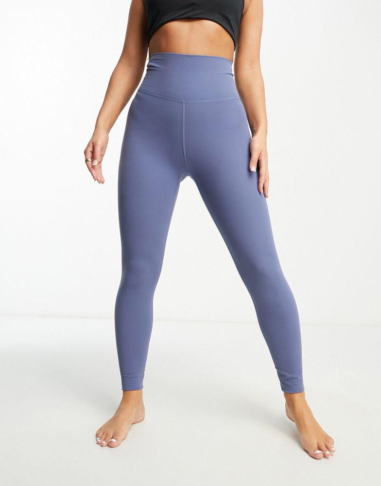 Nike Yoga Luxe 7/8 high rise leggings in blue商品第4张图片规格展示