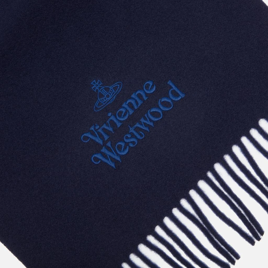 商品Vivienne Westwood|Vivienne Westwood Logo-Embroidered Wool Scarf,价格¥891,第3张图片详细描述