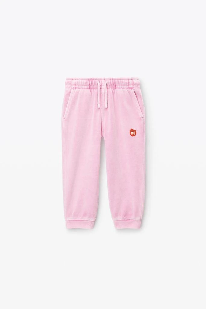 商品Alexander Wang|Kids Puff Logo Sweatpant In Velour,价格¥846,第2张图片详细描述