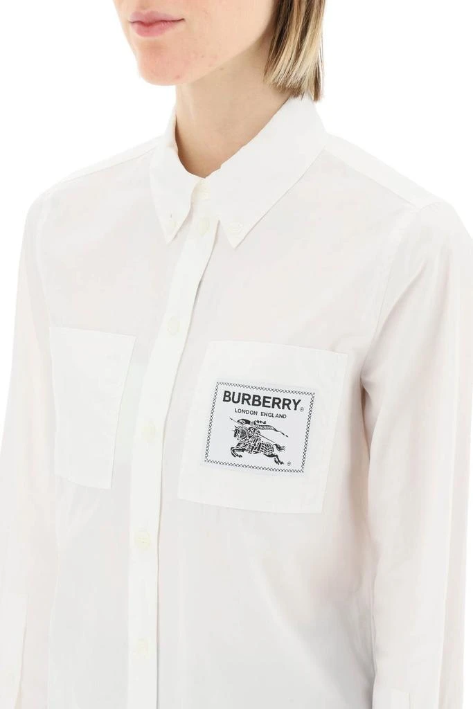 商品Burberry|Burberry Logo Patch Long-Sleeved Shirt,价格¥2929,第4张图片详细描述