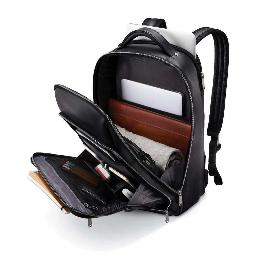 Samsonite Samsonite Classic Leather Backpack, Black, One Size 5