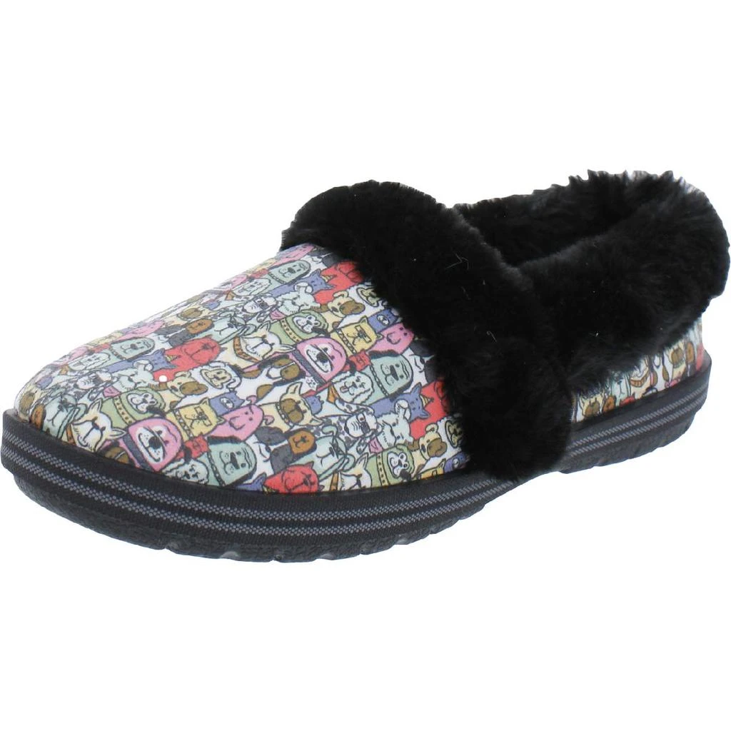 商品SKECHERS|BOBS From Skechers Womens Snuggle Rovers Faux Fur Trim Slip On Casual Shoes,价格¥140,第4张图片详细描述