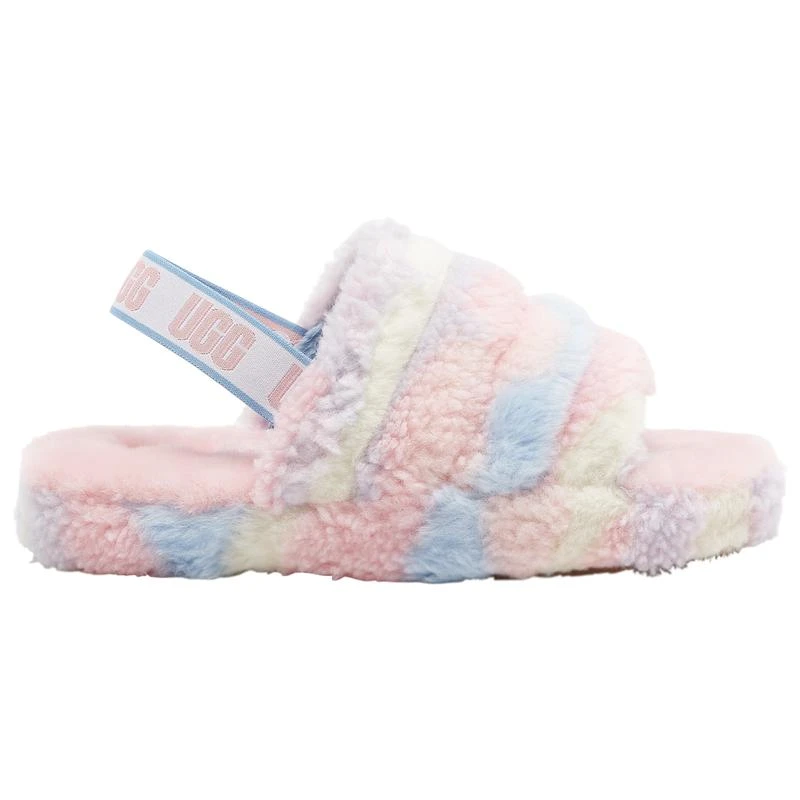 商品UGG|UGG Fluff Yeah Slides - Girls' Grade School,价格¥375,第1张图片